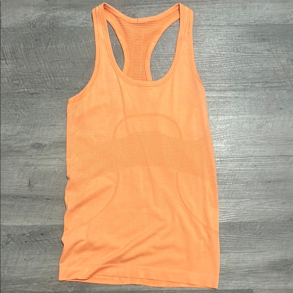 Lululemon Athletica Orange Tank Top Racerback